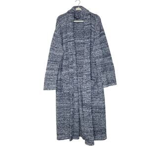 Barefoot Dreams CozyChic Robe Unisex Adult Sz 3 Heathered Blue Luxurious Plush
